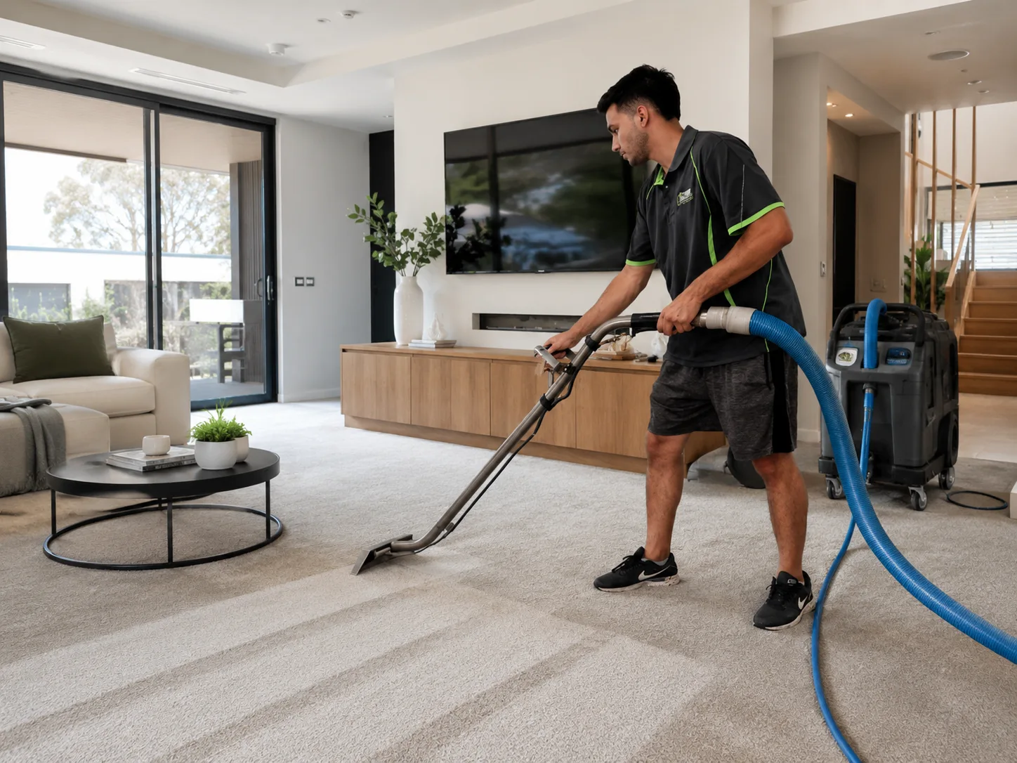 Hot water extraction carpet cleaning on the Gold Coast
