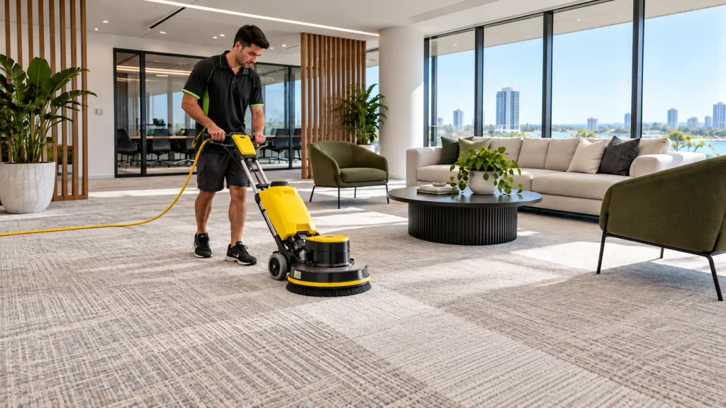 Dry Carpet Cleaning vs Steam Cleaning on Gold Coast: How Low-Moisture Carpet Cleaning Works 1 Dry Carpet Cleaning vs Steam Cleaning
